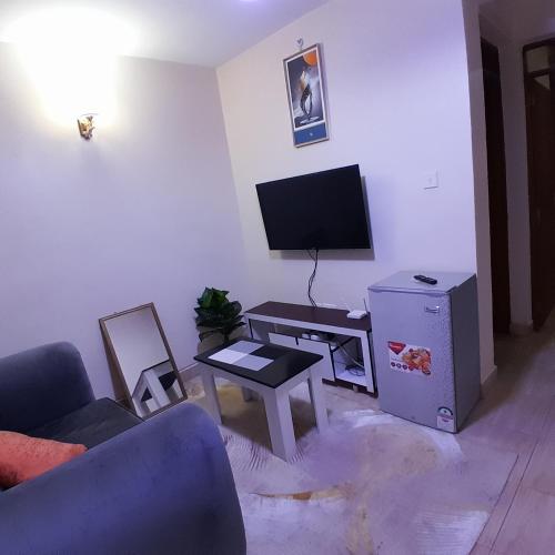 Kitengela Nectar airbnb的带沙发和电视的客厅