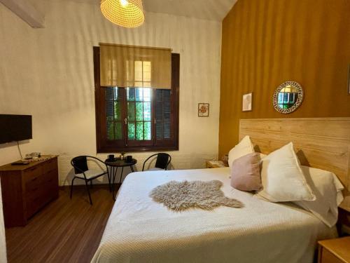 蒙得维的亚Expreso trescrucesdos的一间卧室设有一张床和一个窗口