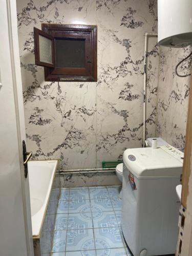 伊斯梅利亚Elnoras city ismailia的一间带卫生间和水槽的小浴室