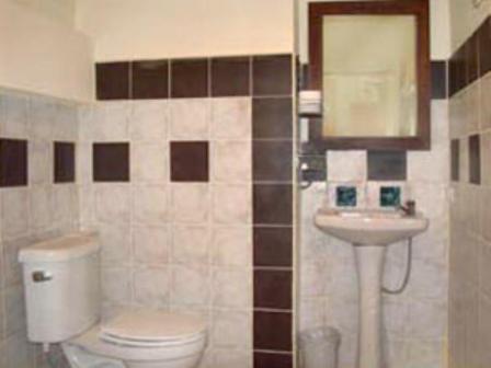 查汶佩恩兹宾馆的一间带卫生间和水槽的浴室