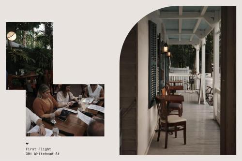 基韦斯特Traveler's Palm by Brightwild的一张餐馆的照片,里面的人坐在桌子上