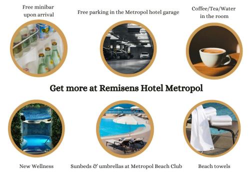波尔托罗Remisens Hotel METROPOL的不同类型镜子照片的拼合
