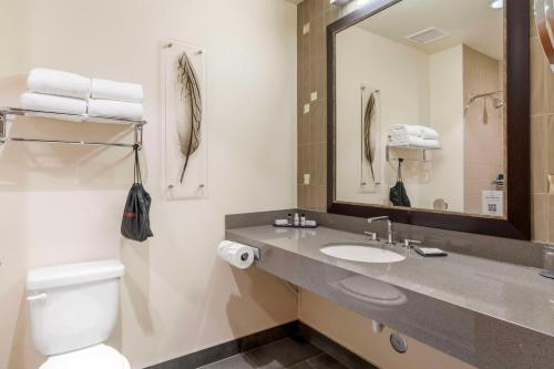 莱巴嫩博尔德瀑布贝斯特韦斯特尊贵酒店的一间带水槽、卫生间和镜子的浴室