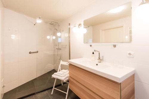巴勒姆Studio Kapitein的一间带水槽和淋浴的浴室