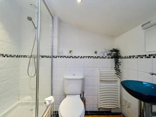 伯明翰Emerald Suite-Sleep 6-Long Stays - FREE PARKING的浴室配有卫生间、淋浴和盥洗盆。