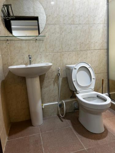 GarkiClose 5的一间带卫生间、水槽和镜子的浴室