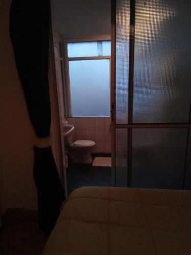 康塞普西翁San Sebastián的客房设有带卫生间的浴室和窗户。