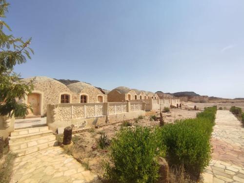 Mandīshahoasis panorama的建筑废墟的景色