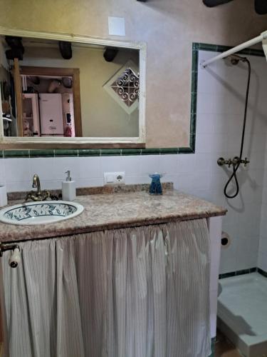 查兹拉德拉谢拉La Casita的一间带水槽和镜子的浴室