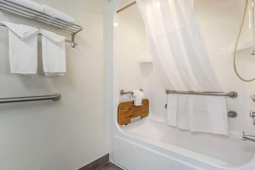 西塔科西塔克斯利普酒店的浴室配有浴缸、淋浴和毛巾。