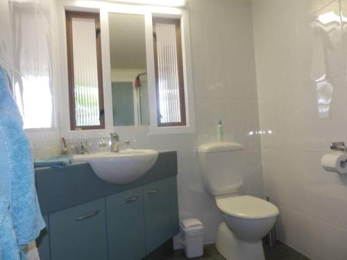 纳皮尔The Rise的一间带卫生间、水槽和镜子的浴室