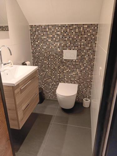 EwijkEllen's home的一间带卫生间和水槽的浴室