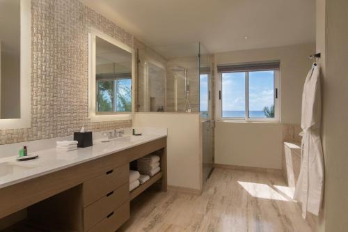 蓬塔卡纳The Westin Puntacana Resort的一间带大水槽和淋浴的浴室