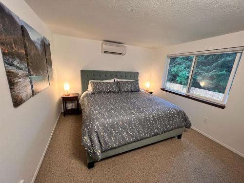 MendenhavenGreen Valley Getaway - 3br Family Friendly Home的一间卧室设有一张床和一个窗口