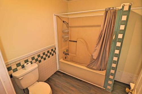 诺克斯维尔A simple and functional space for travelers的一间带卫生间和淋浴的小浴室