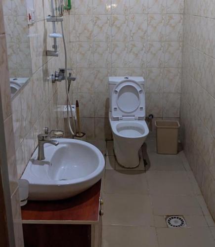 鲁亨盖里Royal villas的浴室配有白色卫生间和盥洗盆。