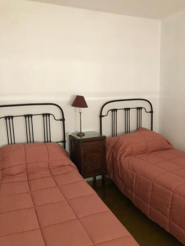 皮科将军镇AlquilertemporarioGP的两张睡床彼此相邻,位于一个房间里