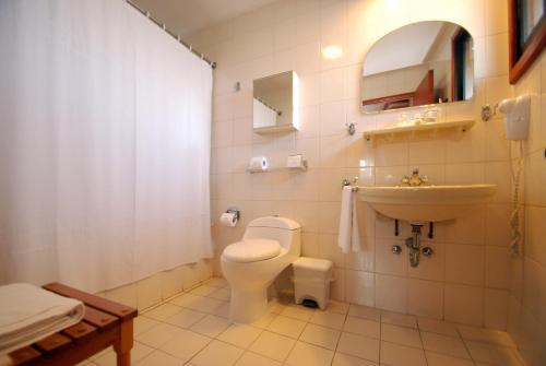 蒙特港abba Presidente Suites Puerto Montt的一间带卫生间和水槽的浴室