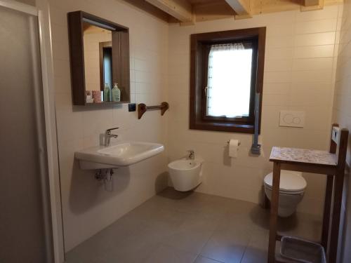 巴尔德Agriturismo Le Rocher Fleuri的一间带水槽和卫生间的浴室