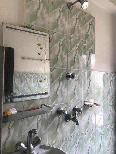 加德满都Diamond Home Stay - Private Rooms的一间带水槽和镜子的浴室