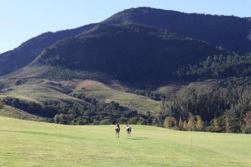 BalfourKatberg Mountain View House的两个人在山地里散步