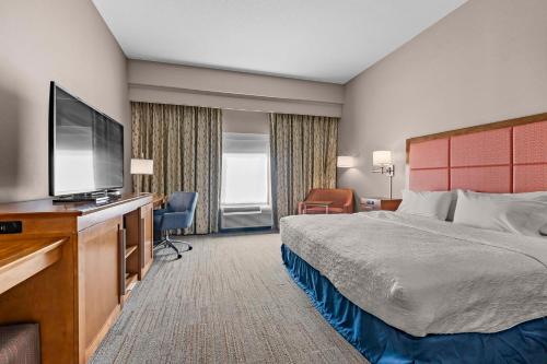 开普吉拉多拉杜角I-55东，MO汉普顿酒店的配有一张床和一台平面电视的酒店客房