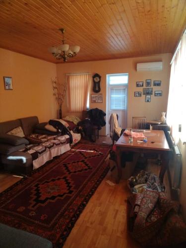 巴库Баку Шаган дача的客厅配有沙发和桌子