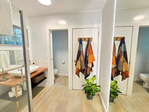 欧尼坦基视点度假屋的一间带卫生间和水槽的浴室