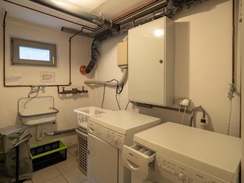 斯匹科罗格Austernfischer 4a的客房设有带水槽的操作室