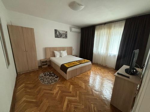 奥尔绍瓦Casa RoxAmy的一间卧室配有一张床和一台电视