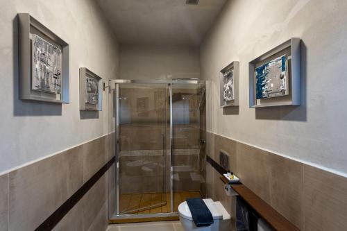 坎波巴索ArtStudio6 Dimora Artistica的带淋浴和卫生间的浴室