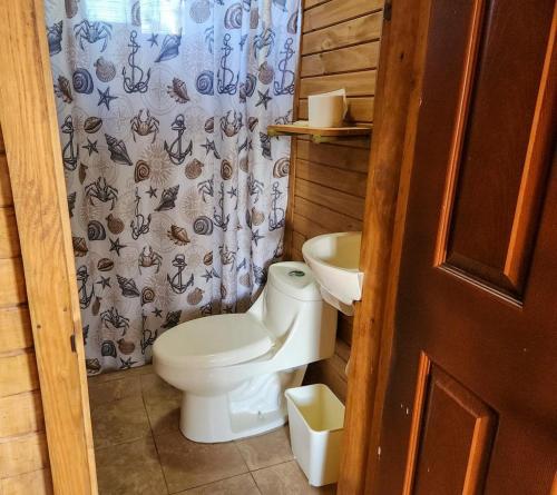 别霍港TortugaBay的一间带卫生间和水槽的浴室
