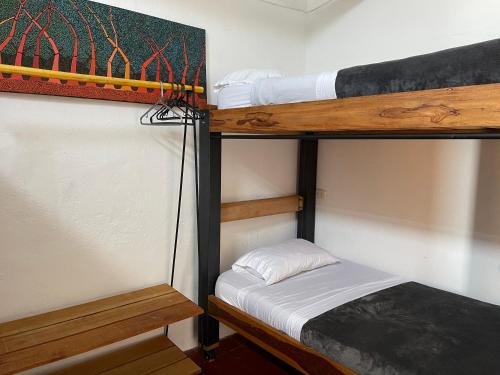 莱瓦镇Popichi Hostel的客房内的两张双层床