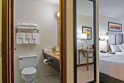 米兰诺米兰诺桑德斯基品质酒店的酒店客房设有卫生间和床。