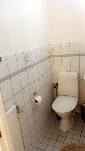 马尔默Johnericssonsväg Apartment Malmö的浴室设有卫生间和卫生纸卷