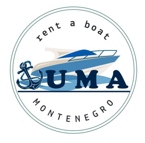 TopolicaRent a boat Montenegro UMA的锚泊码头标志