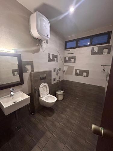 科代卡纳尔Hari's Haven的一间带卫生间和水槽的浴室