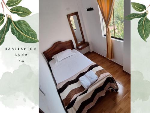 卢那欢纳Killari-Hospedaje Puro Jita的一间卧室设有一张床和一个窗口