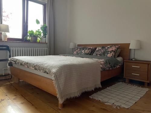 卡齐米日-多尔尼Pokoje gościnne u Doroty的一间卧室设有一张床和一个窗口