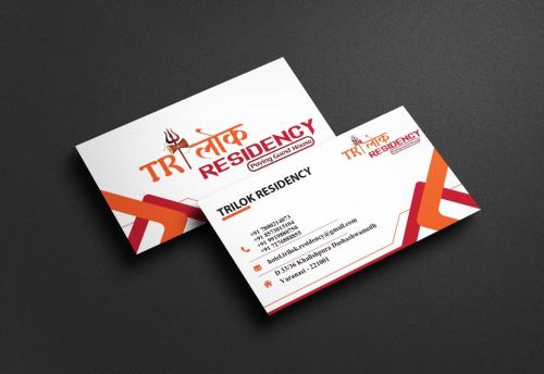 瓦拉纳西Trilok Residency - Dashashwamedh Varanasi的红色和白色的餐厅的传单