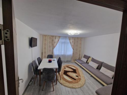 苏恰瓦Special apartment NADEVA的客厅配有沙发和桌子