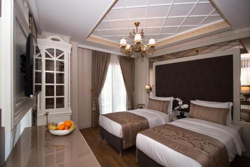 Istanbul Town Hotel客房内的一张或多张床位