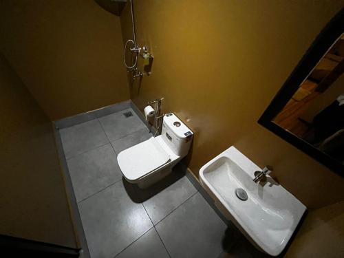 瓦亚纳德Jungle Woods 900kandi的一间带卫生间和水槽的浴室