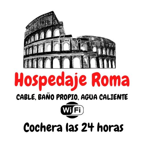 瓦努科Hospedaje Roma的一张有字尖的竞技场和竞技场的照片