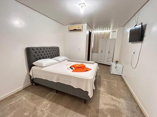 帕劳阿佩巴斯Dantas Hotel的卧室配有一张床