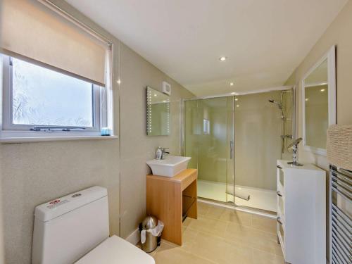 2 Bed in Nantwich 93266的浴室配有卫生间、盥洗盆和淋浴。