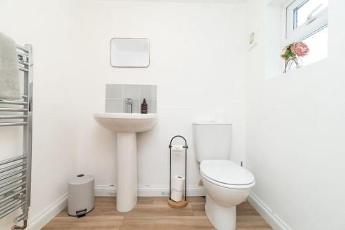巴斯Bath! - 3-bed House - Parking - Wi-Fi - Fully Equipped的一间带卫生间和水槽的浴室