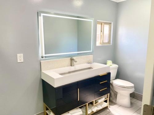 蒙特雷隆恩橡木酒店的一间带水槽和卫生间的浴室
