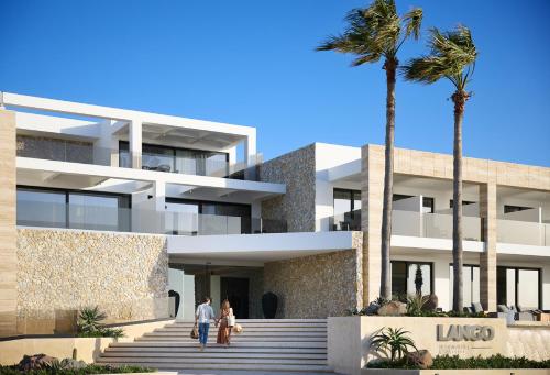 科斯镇兰戈设计酒店及水疗中心 - 仅限成人入住的棕榈树别墅的 ⁇ 染