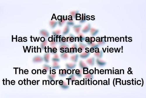 赛罗卡波斯Aqua Bliss的两间不同的公寓享有相同的海景,其中一间更波西米亚风格。